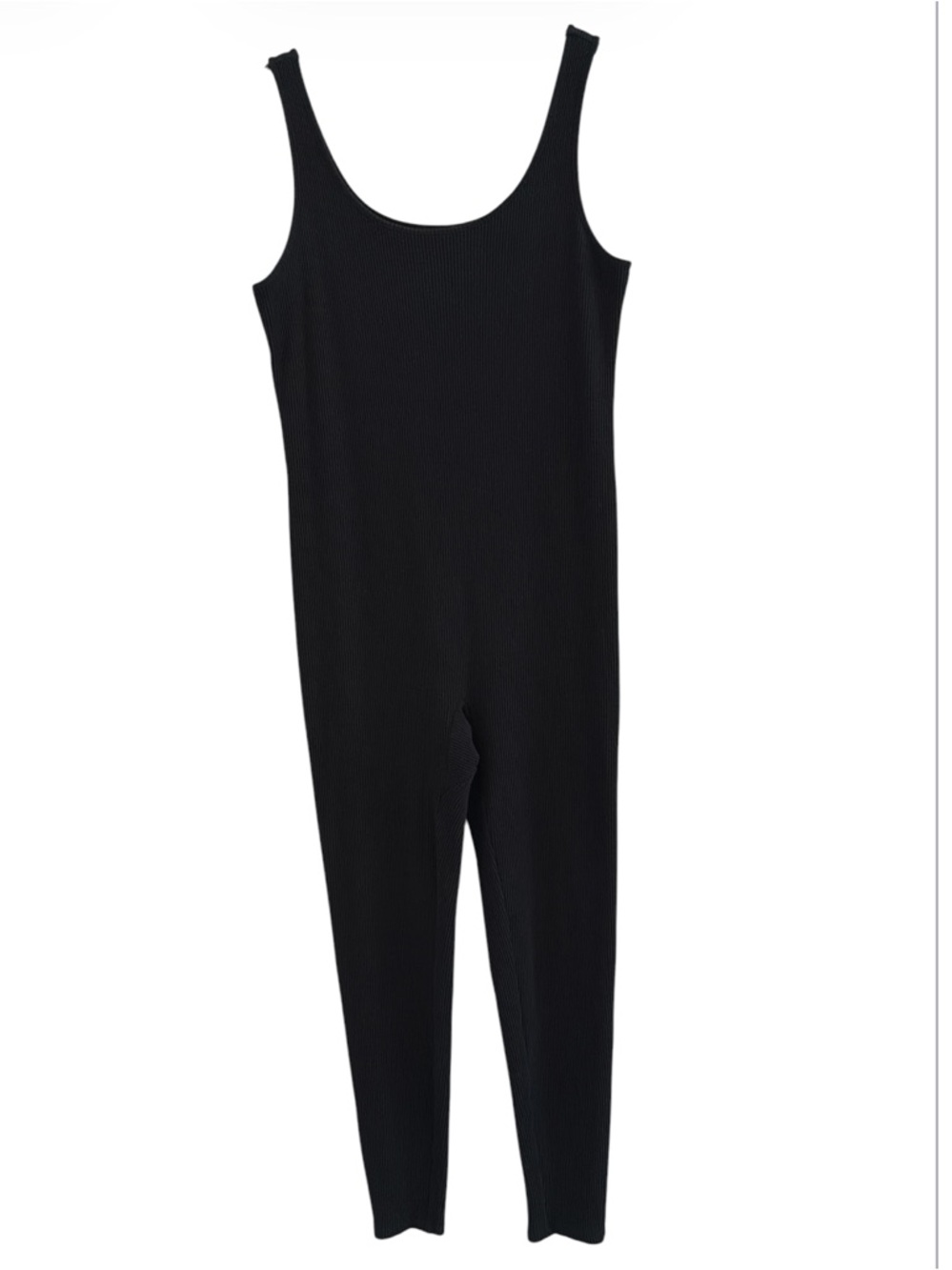 Eloquii Black Ribbed Scoop Neck Jumpsuit Size 18/20